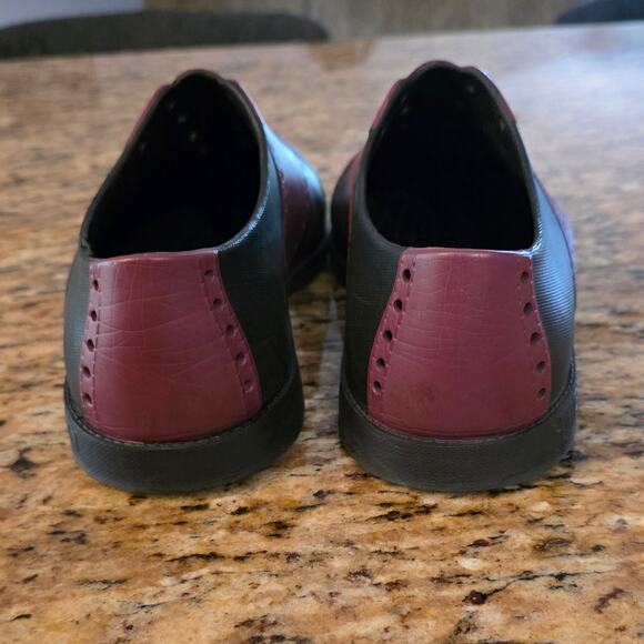 Biion Golf Shoes Wingtips Crimson Red/Black‎ Size 7 - Picture 3 of 6